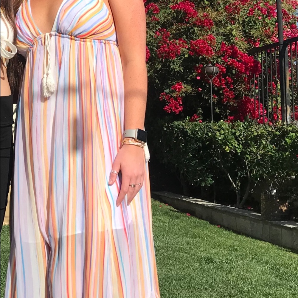 Pastel Candy Maxi Free people Strappy Dress